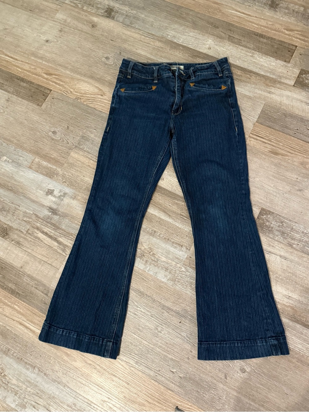 Women’s Dark Blue Corduroy Flared Jeans